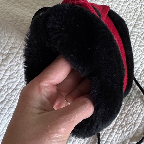 100% wool Red Kids Coat with Black faux fur Accents - Picture 13 of 16
